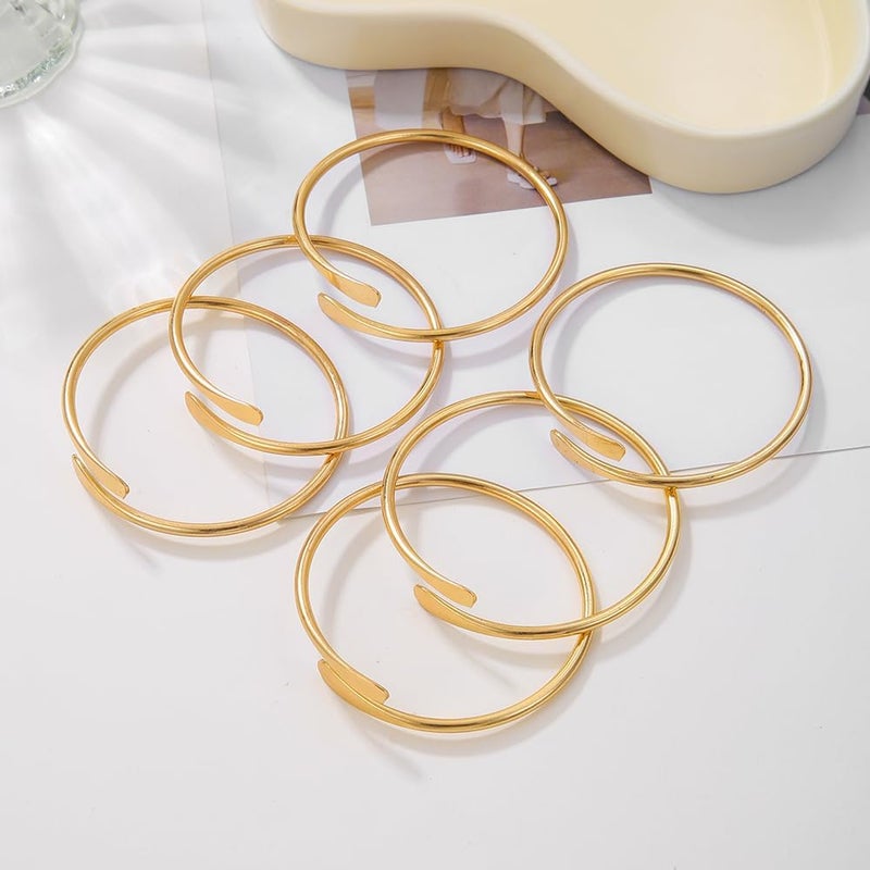 RINTOLER Store 16Pcs Gold Bangle Bracelets for Women - Multi Layer Stackable Textured Bracelets Boho Jewelrys Set. - Image 3